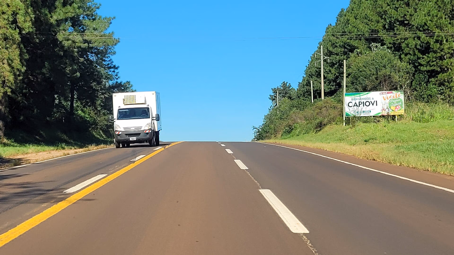 Tramo de la Ruta Nacional 12 en Corrientes.